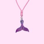 Dolphin Tail Necklace - Pink Shell