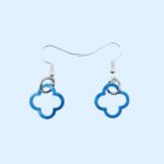 Dubrovnik Rosette Earrings - Blue Lagoon, 1,5 x 1,5 cm